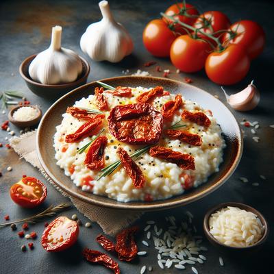 Image of Sun Dried Tomato Risotto with Mozzarella