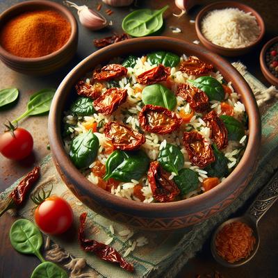 Image of Sun Dried Tomato Spinach Rice Pilaf