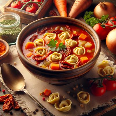 Image of Sun Dried Tomato Tortellini Soup