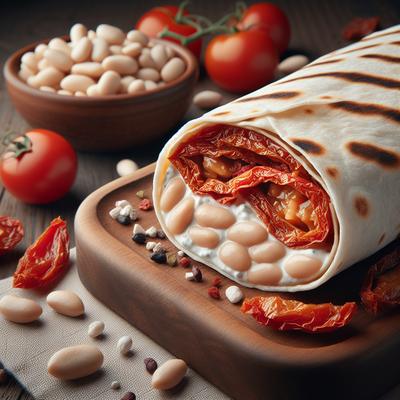 Image of Sun Dried Tomato Wrap with White Bean Puree