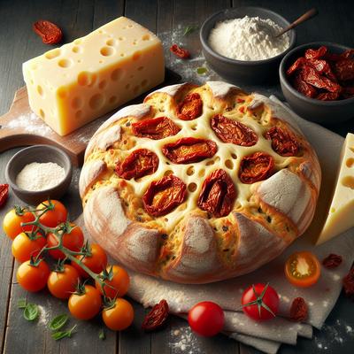 Image of Sun Dried Tomatoes and Asiago Cheese Bread