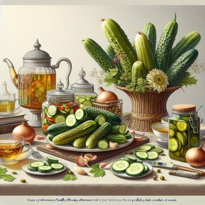 Image of Sunday Afternoon Tea Quick Pickled Cucumber and Onion