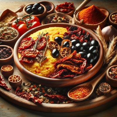 Image of Sundried Tomato and Olive Polenta Ancient Renaissance Recipe