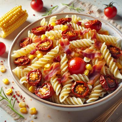 Image of Sundried Tomato Corn and Bacon Pasta Salad