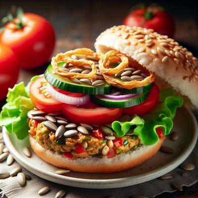 Image of Sunflower Veggie Tofu Burgers