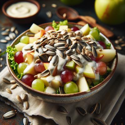 Image of Sunflower Waldorf Salad with Yogurt Dressing