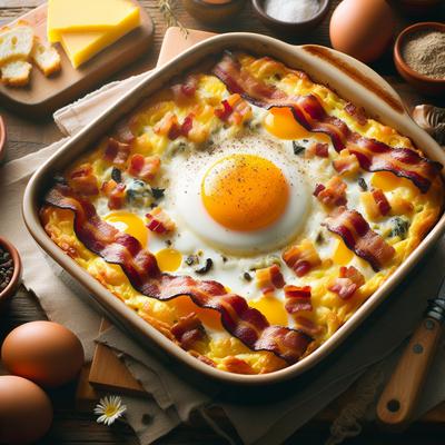 Image of Sunny Side Up Brunch Egg and Bacon Casserole