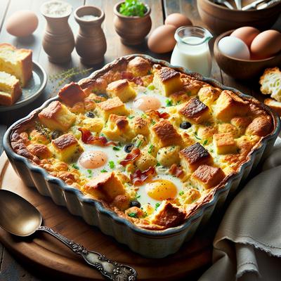 Image of Sunrise Breakfast Casserole Prepared Night Before