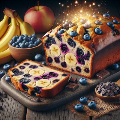 Image of Super Antioxidant Blueberry Banana Chocolate Chip Bread