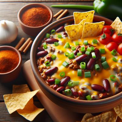 Image of Super Bowl Chili Cheese Dip