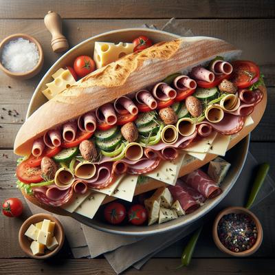 Image of Super Bowl Italian Submarine Sandwich