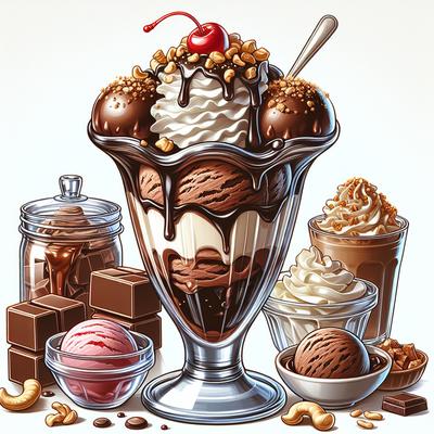 Image of Super Chocolate Ice Cream Sundae