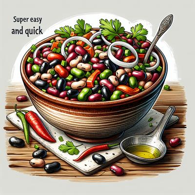 Image of Super Easy and Quick Three Bean Salad