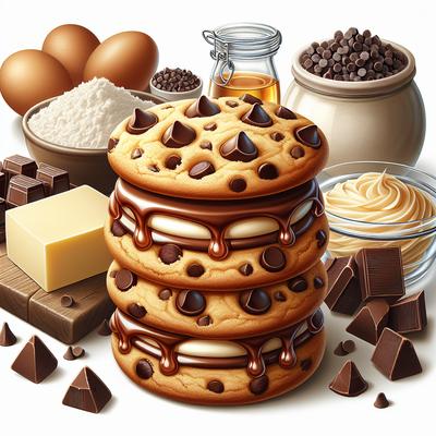 Image of Super Easy Chocolate Chip Icing Cookie Sandwiches