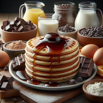 Image of Super Easy Chocolate Pancakes or Waffles