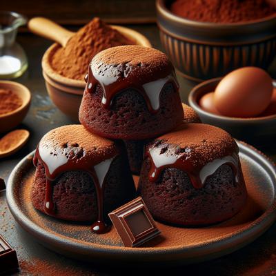 Image of Super Easy Fudgy Mini Chocolate Cakes