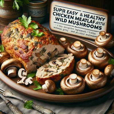 Image of Super Easy Healthy Chicken Meatloaf with Wild Mushrooms