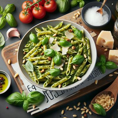 Image of Super Easy Pesto Pasta Salad