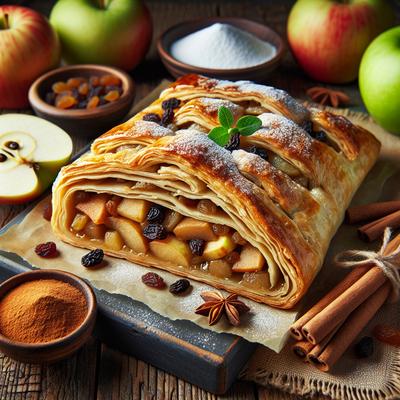 Image of Super Easy Puff Pastry Apple Strudel