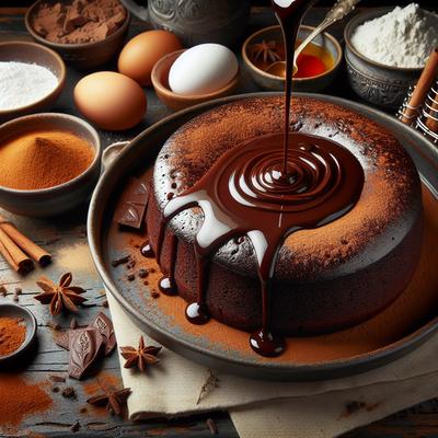Image of Super Easy Self Saucing Spiced Chocolate Cake