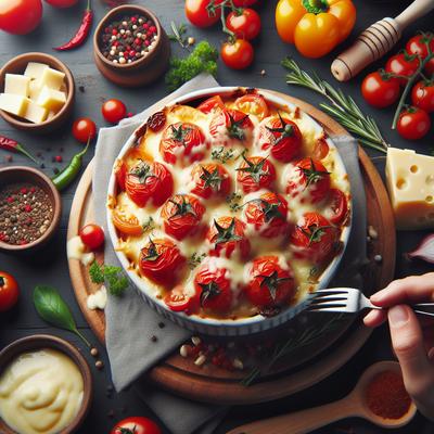 Image of Super Easy Tomatoes with Melted Cheese