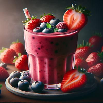 Image of Super Healthy Strawberry Blueberry Smoothie