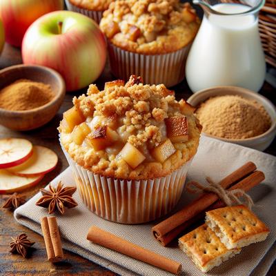 Image of Super Moist Apple Pie Muffins with Graham Topping