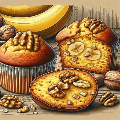 Image of Super Moist Banana Nut Muffins