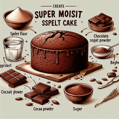 Image of Super Moist Chocolate Spelt Cake