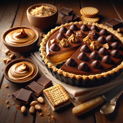 Image of Super Rich No Bake Chocolate Peanut Butter Pie