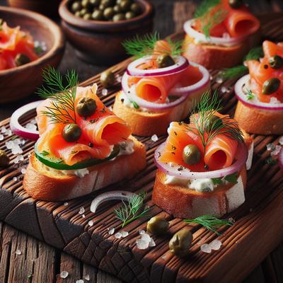 Image of Super Simple Smoked Salmon Crostini