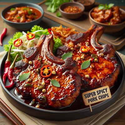 Image of Super Spicy Brown Pork Chops