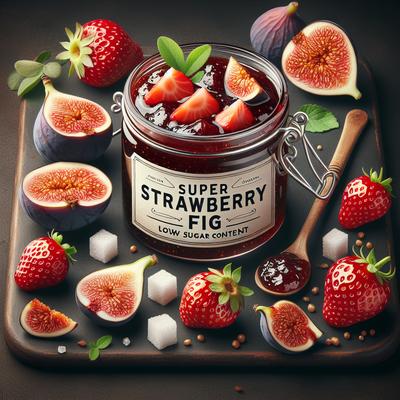 Image of Super Strawberry Fig Jam Low Sugar