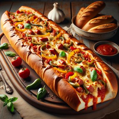 Image of Super Stuffed French Bread Pizza Rustica