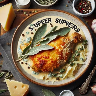Image of Super Suppers Parmesan Chicken with Creamy Sage Sauce