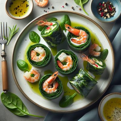Image of Surf Turf Spinach Roll Ups
