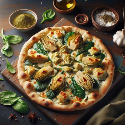 Image of Surfin Spinach and Artichoke Pita Pizza