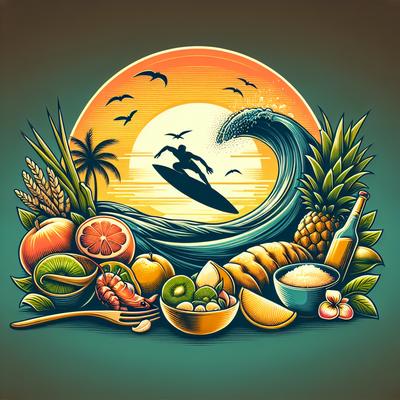 Image of Surfing Naked in the Sunset