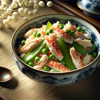 Image of Surimi Crab Salad with Snow Peas and Water Chestnuts