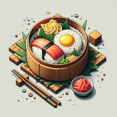 Image of Sushi Rice Made in Bamboo Steamer