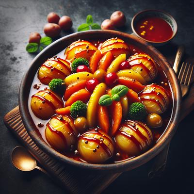 Image of Suss Saures Kartoffelgemuse Sweet and Sour Potatoes