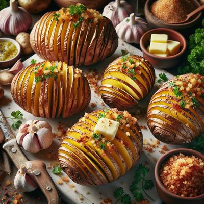 Image of Swedish Baked Potatoes Hasselbackspotatis