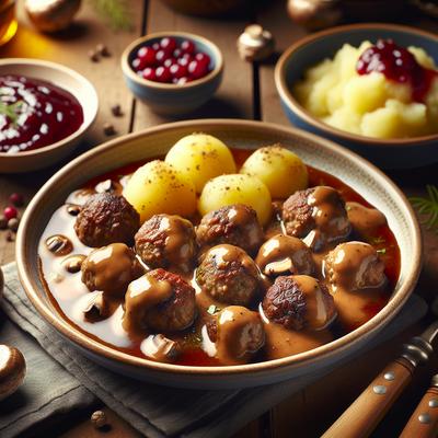 Image of Swedish Meatballs Once Again with Mushroom Sauce