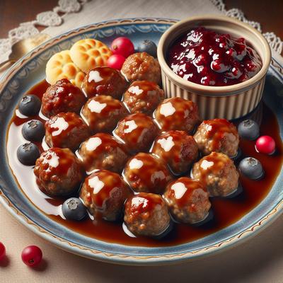 Image of Swedish Meatballs with Gravy and Lingonberry Preserves