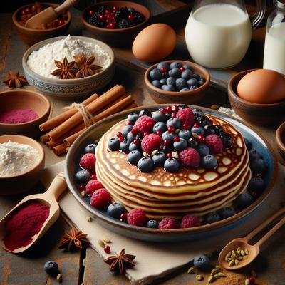 Image of Swedish Pancakes with Berry Cardamom Topping