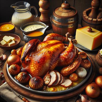 Image of Swedish Pheasant or Chicken in Gjetost Cream Sauce