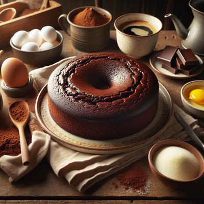 Image of Swedish Sticky Chocolate Cake Kladdkaka