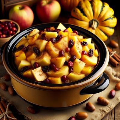 Image of Sweet Acorn Squash with Apples and Craisins Crock Pot