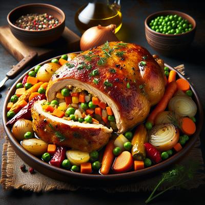 Image of Sweet and Savory Vegetable Stuffed Chicken