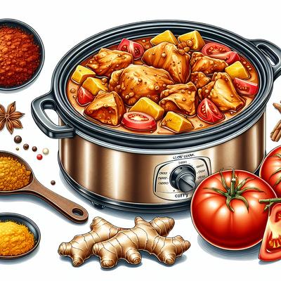 Image of Sweet and Sour Curry Chicken for Slow Cooker